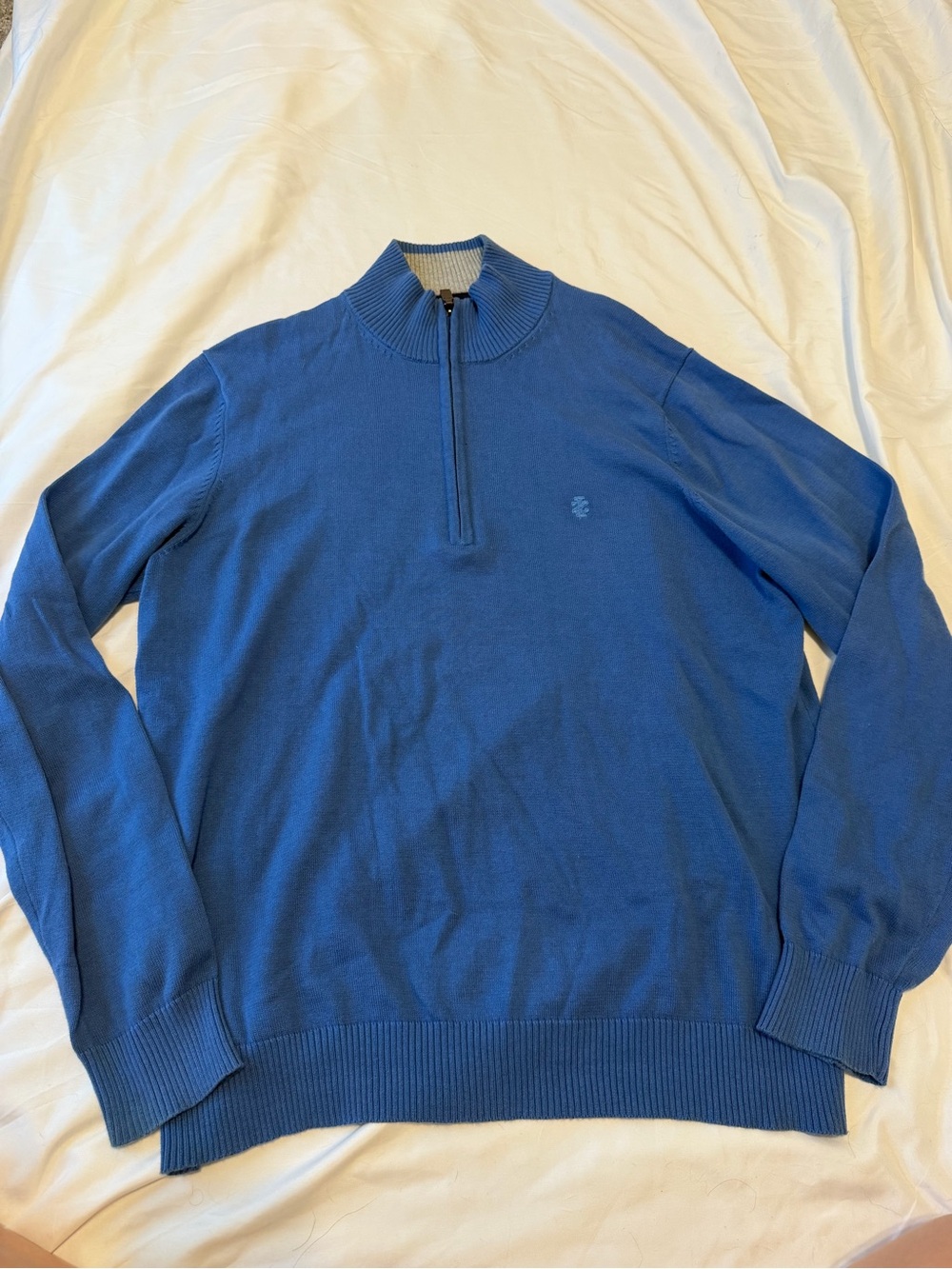 Izod Royal Blue Half-Zip Mock Collar Sweater